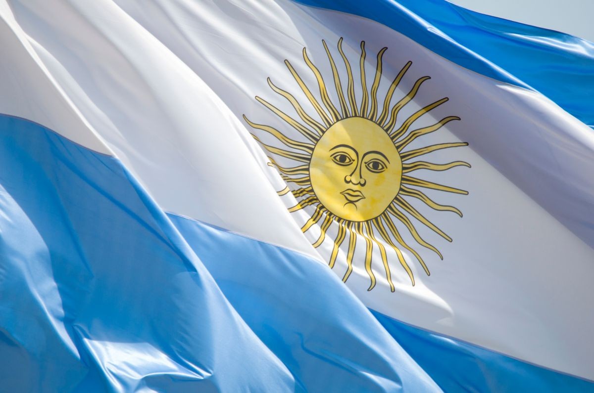 Argentinian flag detail